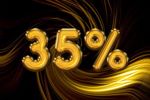 35 Percent Off Discount Sale Symbol Design