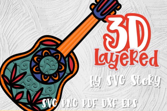 3D Cinco De Mayo Guitar Layered Design: Strategic Use for Creative and Business Goals