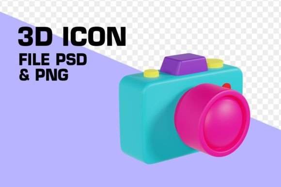 3D Colorful Camera: A Vibrant Design Element for Modern Projects