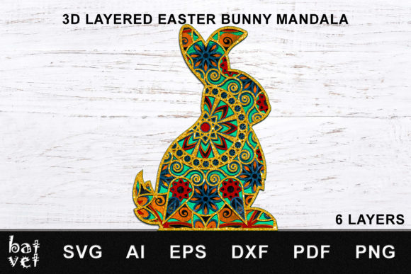 3D Easter Bunny Mandala 6 Layers Design: Creative Possibilities for Every Occasion