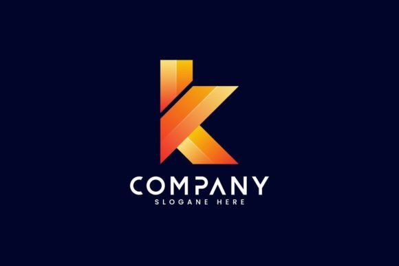 3D Modern Style Letter K Logo Design
