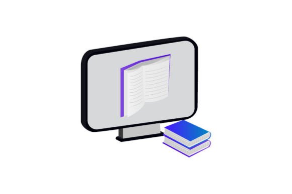 3D Object Monitor with Read Books Design: Strategic Applications for Print, Decoration, and Creative Projects