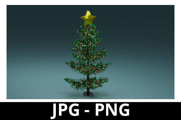 3D Rendered Christmas Tree for Creative Projects
