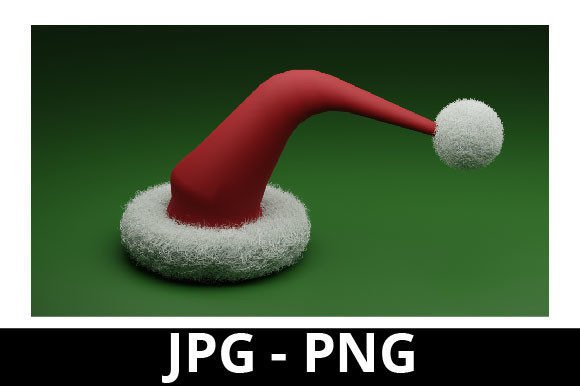 3D Rendered Cute Santa's Hat for Design Projects