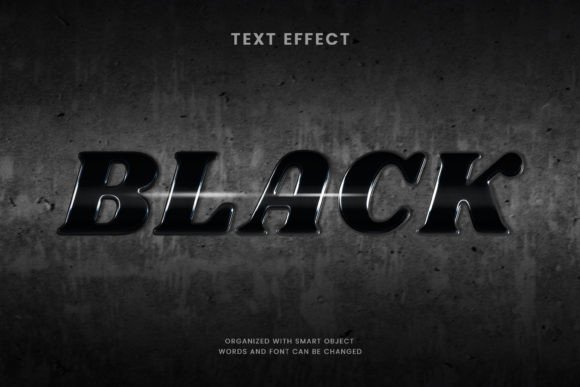 Black Glossy 3D Editable Text Effect: A Powerful Tool for Creative Designers