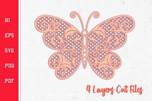 Butterfly - 3D Layered SVG Cut Files V2: A Versatile Design for Creative Projects