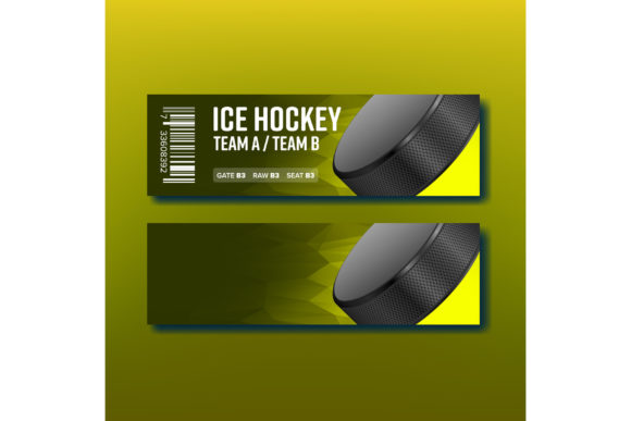 Colorful Ticket on Ice Hockey Template: A Versatile Design for Sports Events and Beyond