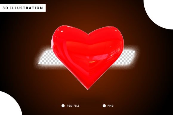 Enhancing Visual Communication with 3D Rendering of Red Heart Shape Design