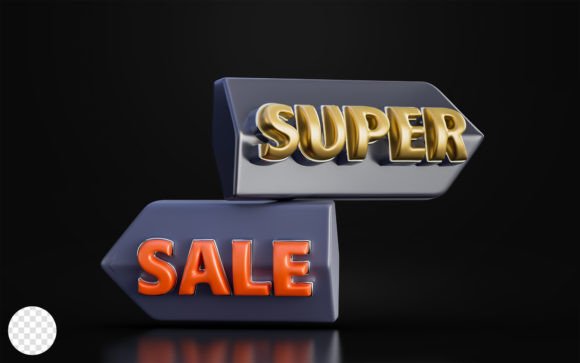 Enhancing Visual Impact with Super Sale Banner Template Design on Dark Backgrounds