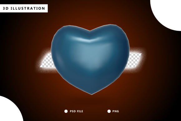 How to Use 3D Rendering of a Blue Heart Shape Design to Elevate Your Projects
