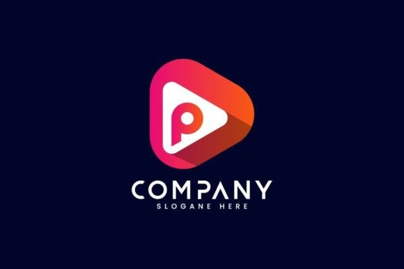 Modern 3D Letter P Play Icon Logo Design: A Creative Powerhouse for Brand Identity